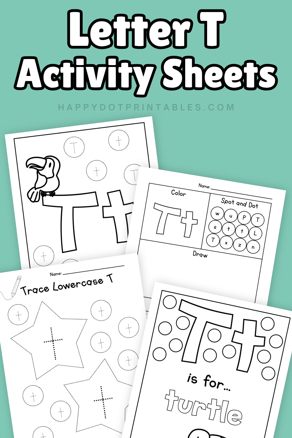 18 Free Letter T Worksheets for Preschool - Happy Dot Printables