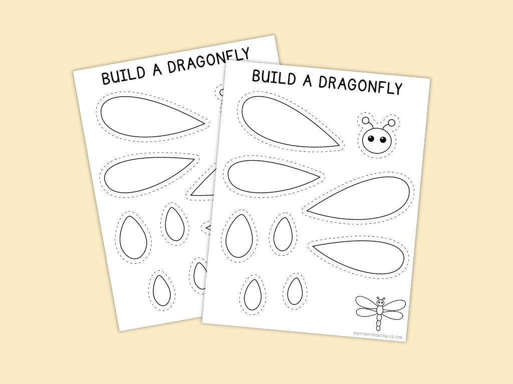 Printable Build A Dragonfly Craft