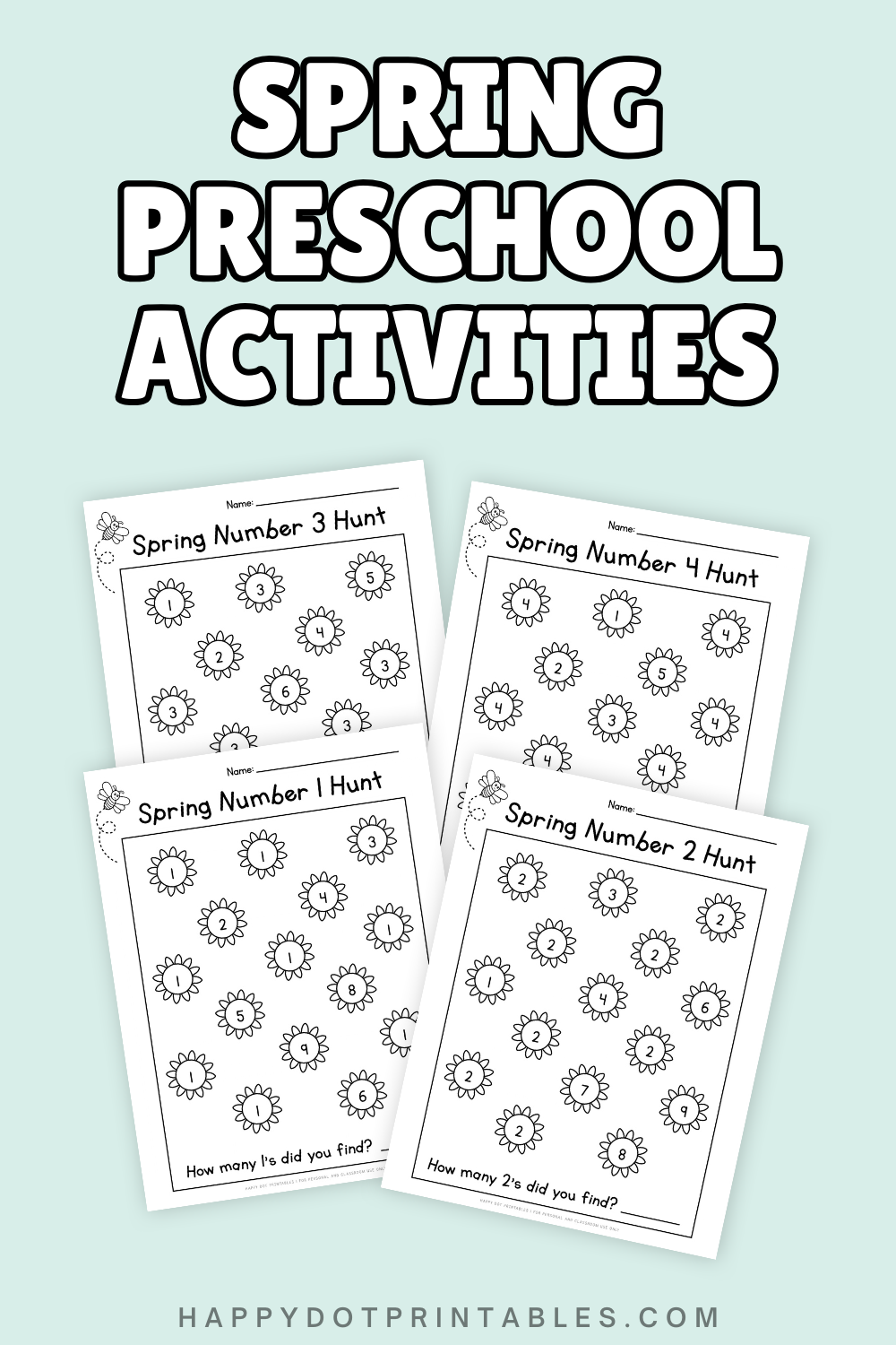 26+ Free Printable Spring Preschool Activities - Happy Dot Printables
