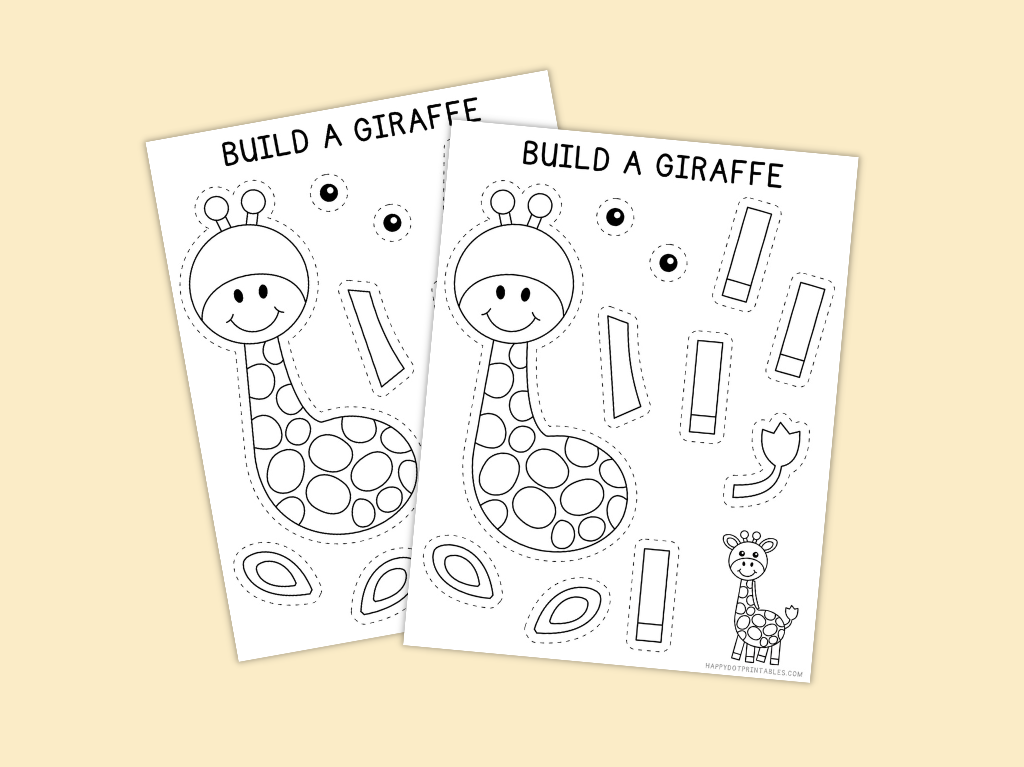 Printable Build A Giraffe Craft