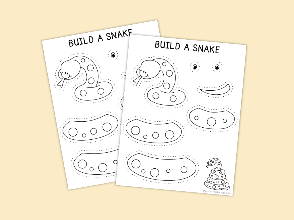 Printable Build A Snake Craft