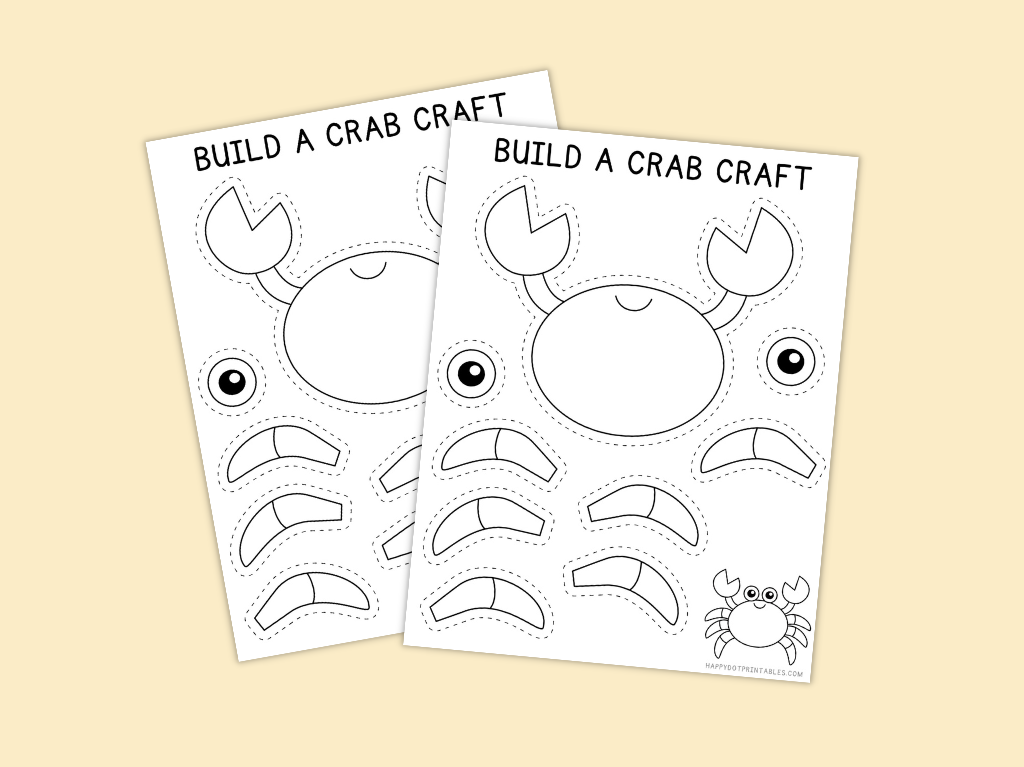 Printable Build A Crab Craft