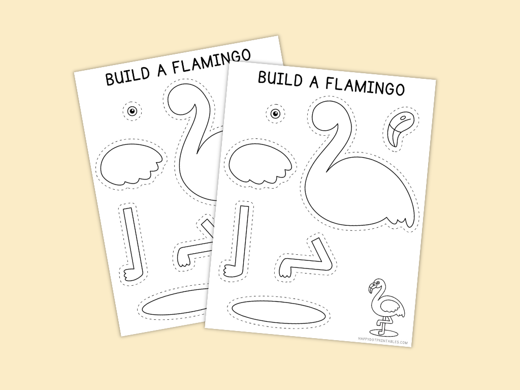 Printable Build A Flamingo Craft