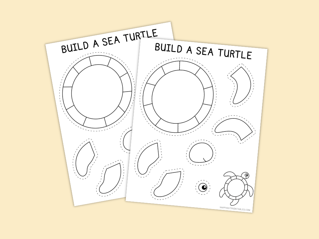 Printable Build A Sea Turtle Craft