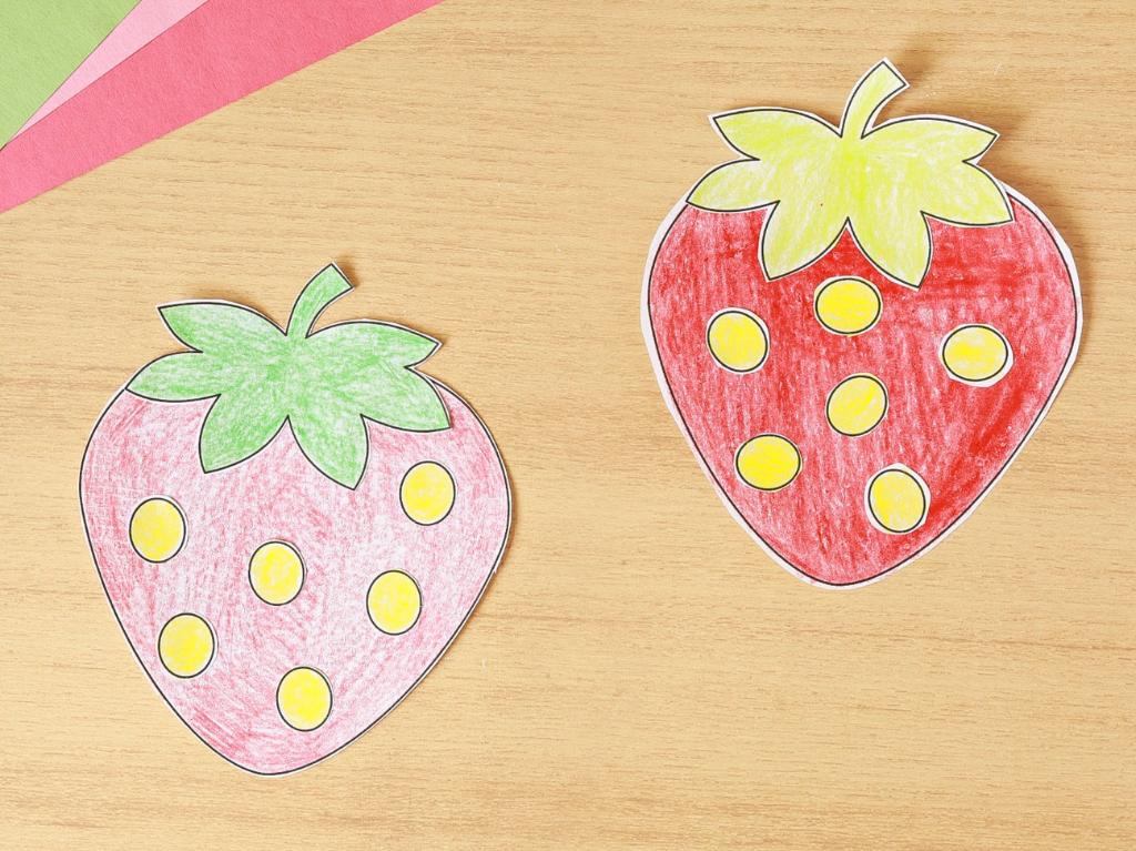 Printable Build A Strawberry Craft