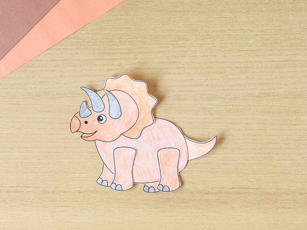 Printable Build A Triceratops Craft