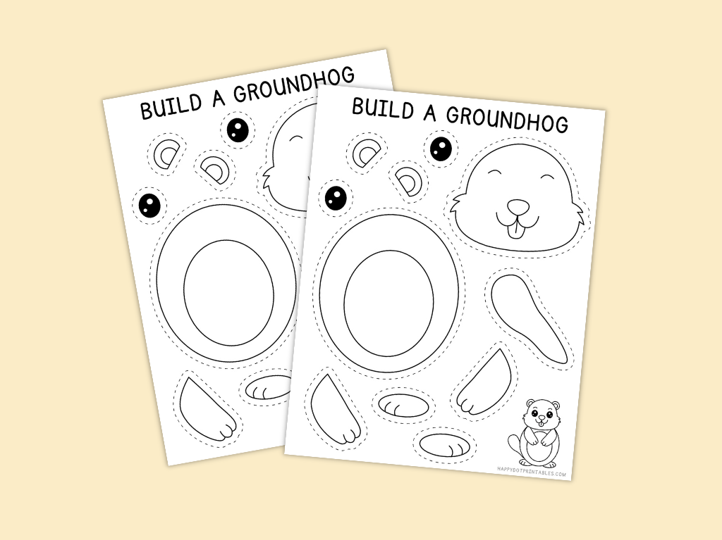 Printable Build A Groundhog Craft