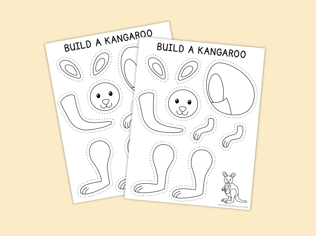 Printable Build A Kangaroo Craft