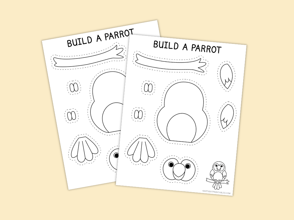 Printable Build A Parrot Craft