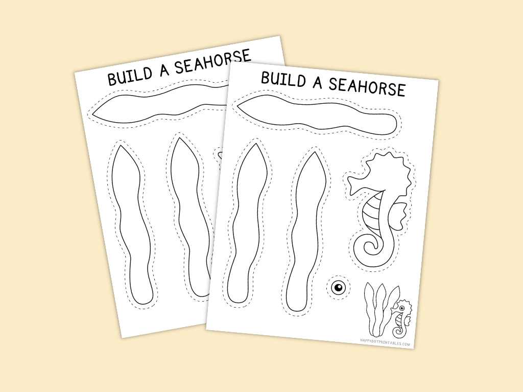 Printable Build A Seahorse Craft