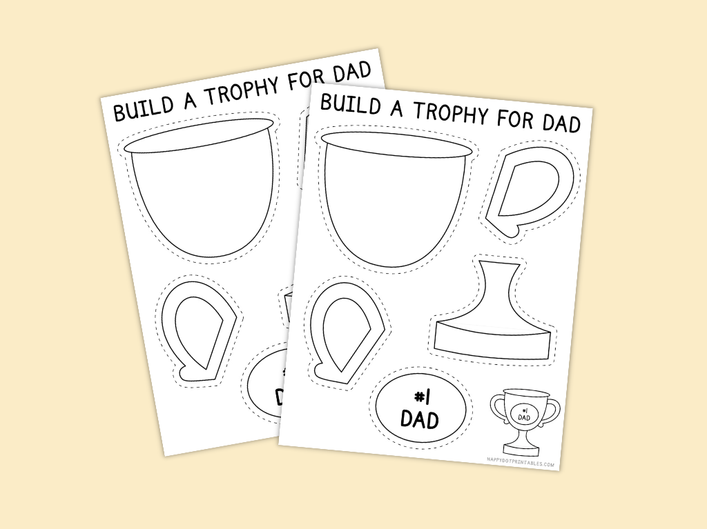 Printable Build A Trophy for Dad Craft