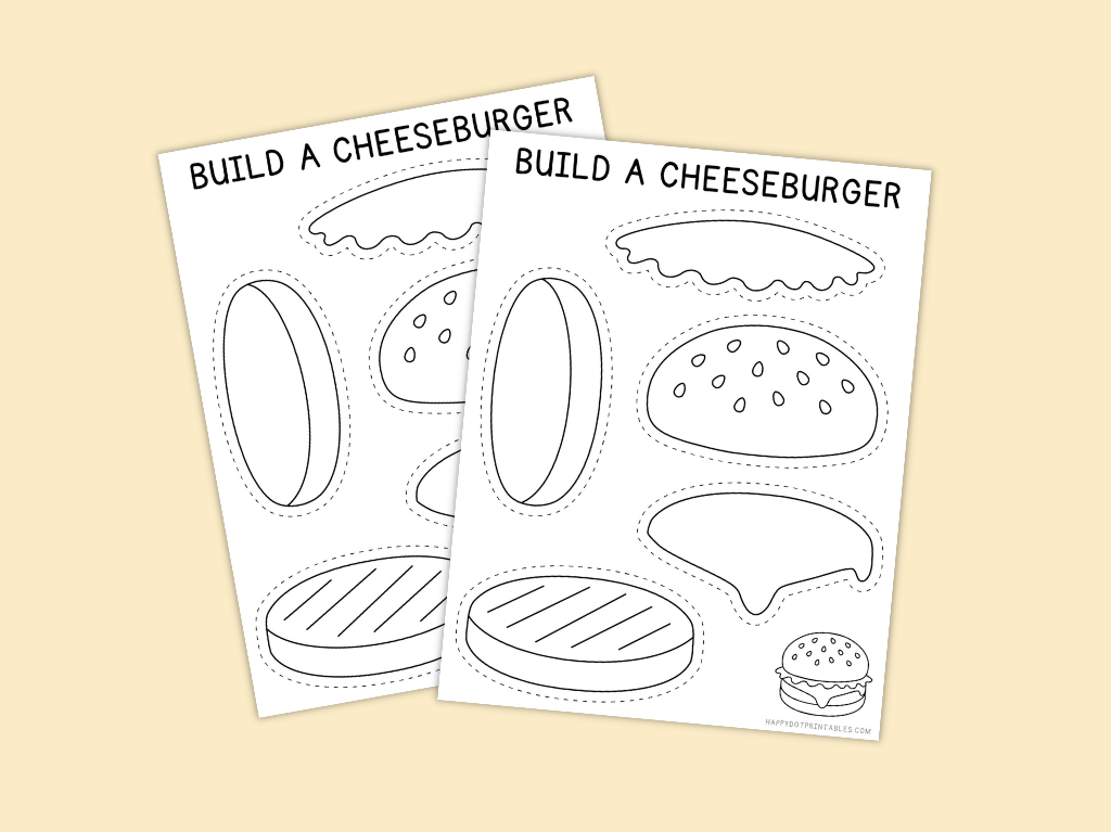 Printable Build a Cheeseburger Craft