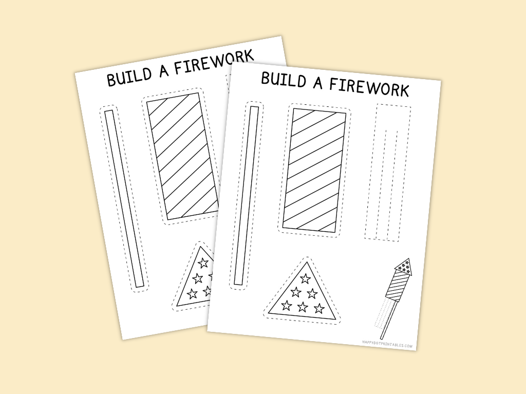 Printable Build A Firework Craft