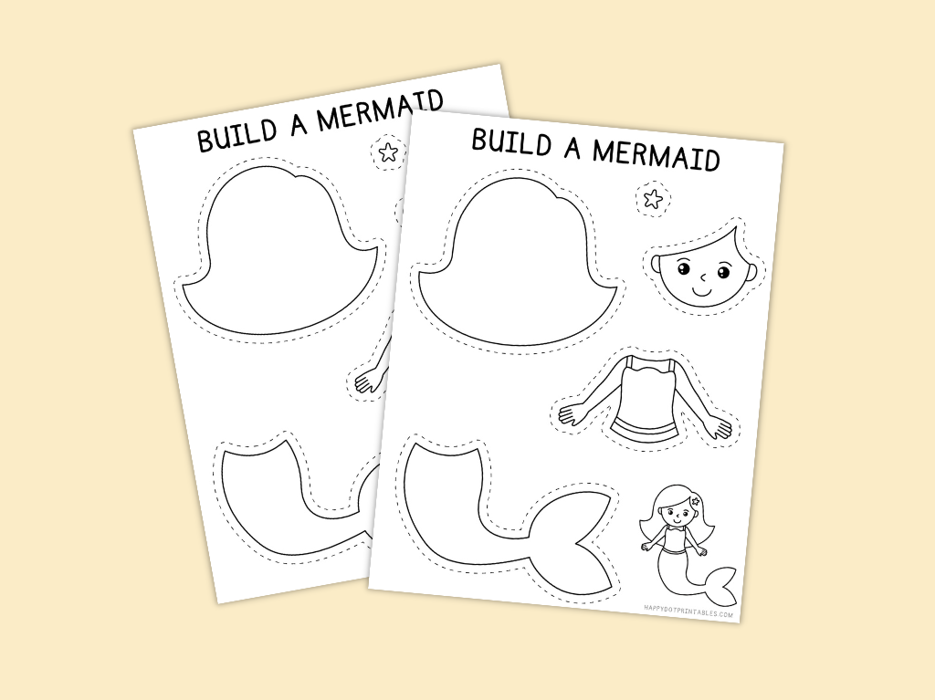 Printable Build A Mermaid Craft