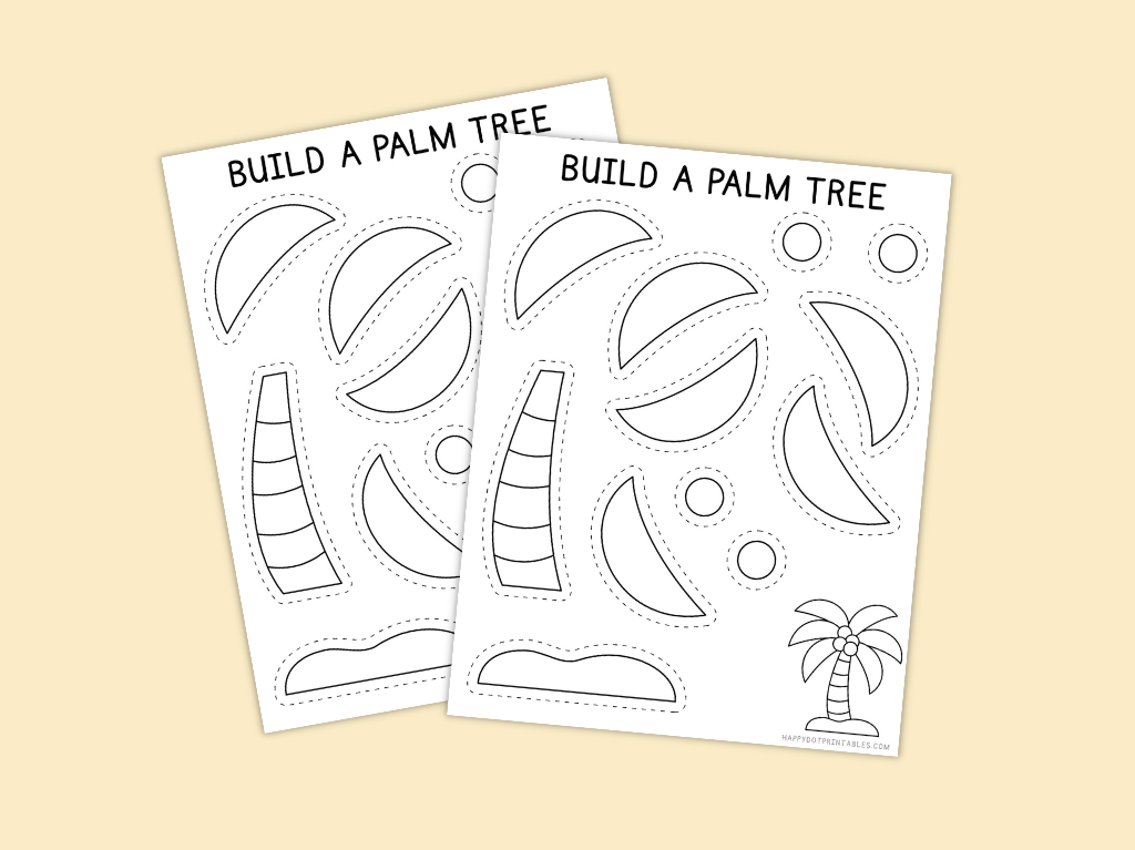 Printable Build A Palm Tree Craft