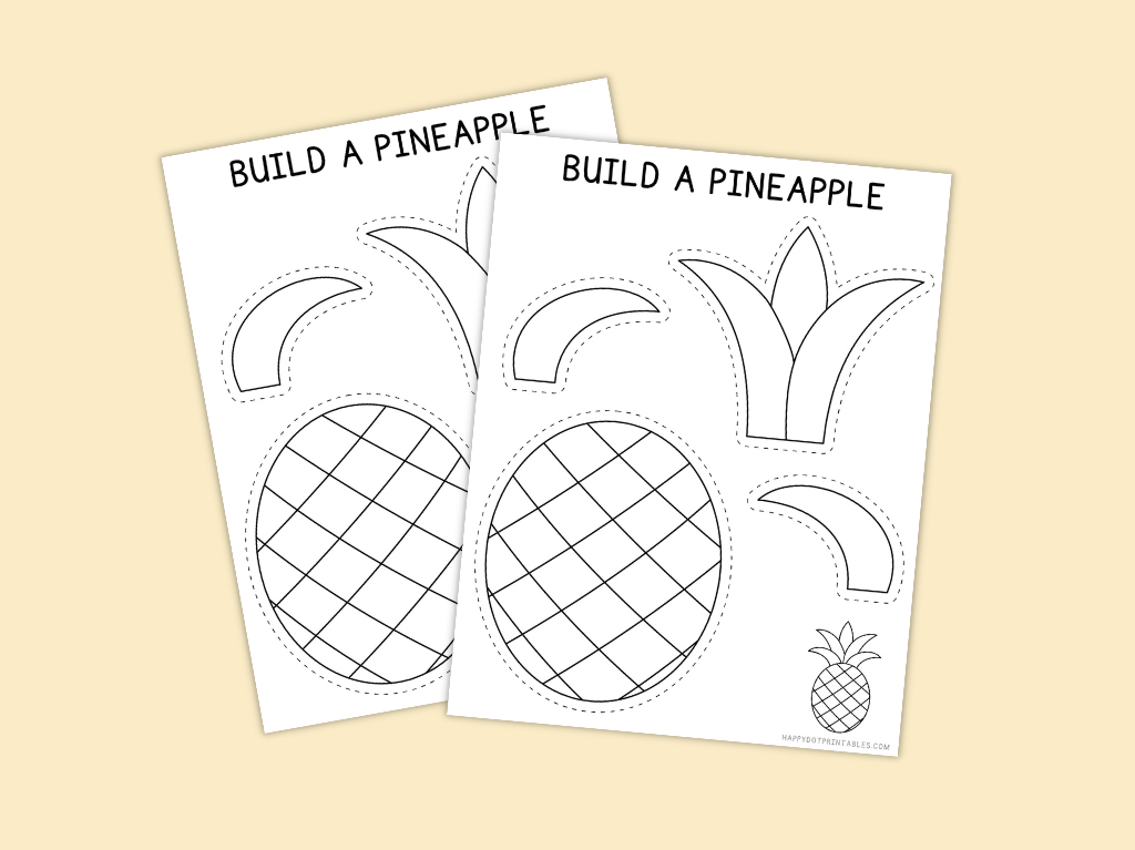 Printable Build A Pineapple Craft