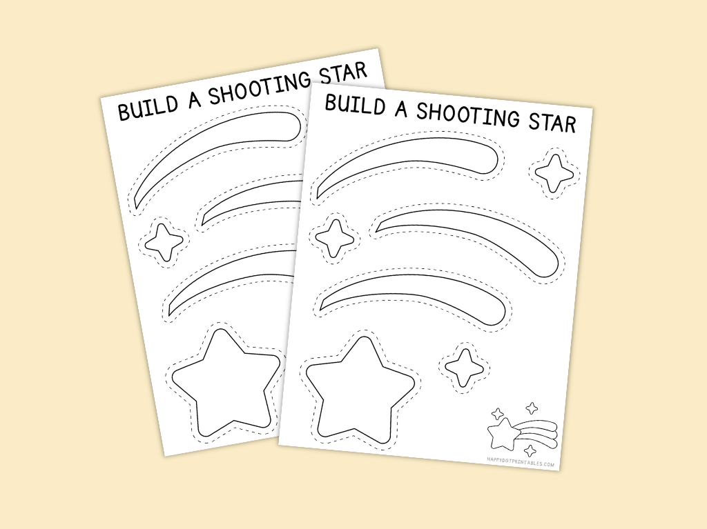Printable Build A Shooting Star Craft