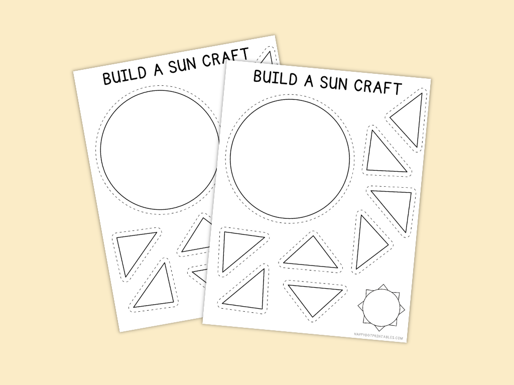 Printable Build A Sun Craft