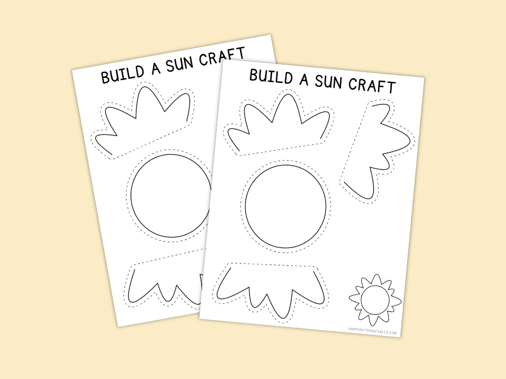 Easy Printable Build A Sun Craft