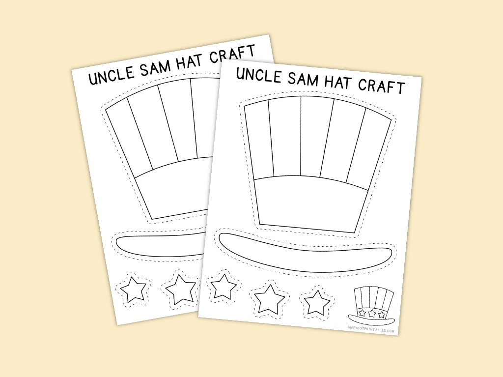 Printable Build An Uncle Sam Hat Craft