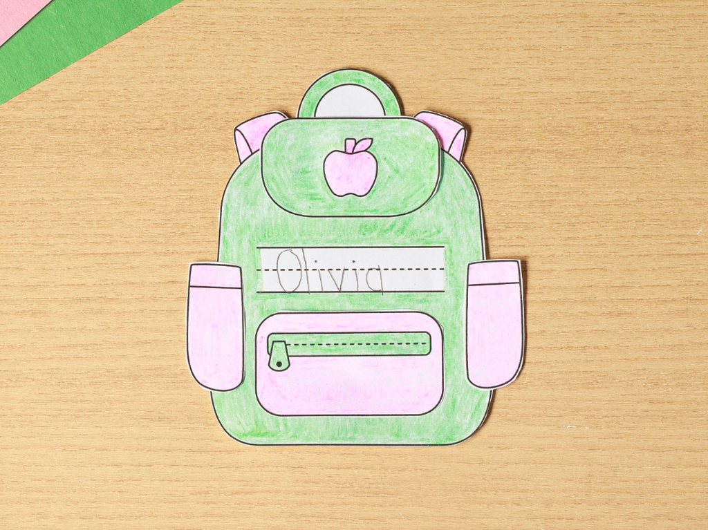 Printable Build a Backpack Craft