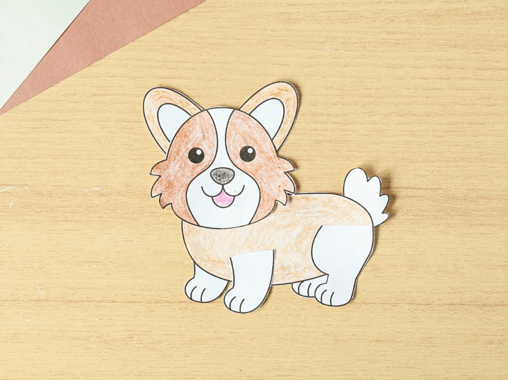Printable Build a Corgi Craft