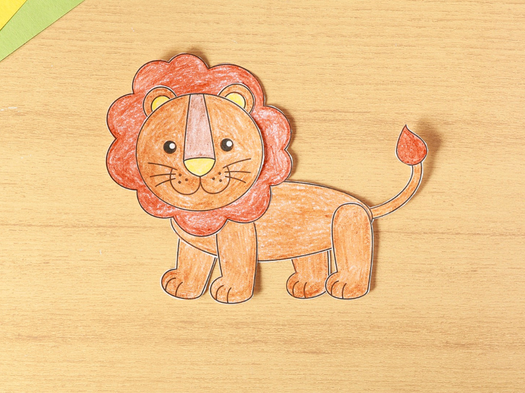 Printable Build A Lion Craft