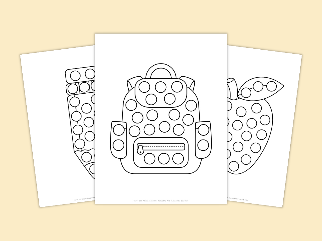 4 Free Back to School Dot Marker Activities