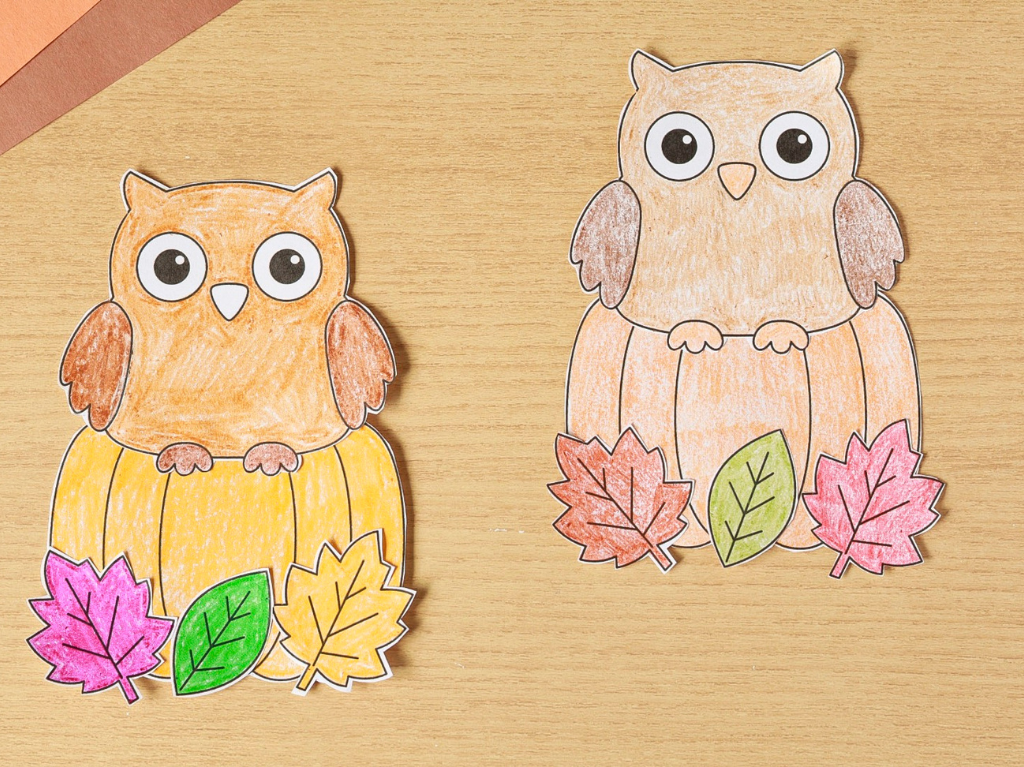Printable Build a Fall Owl Craft
