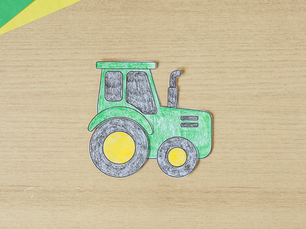 Printable Build a Tractor Craft