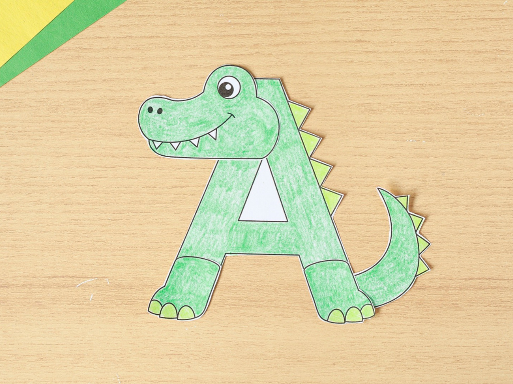 Printable Letter A Alligator Craft