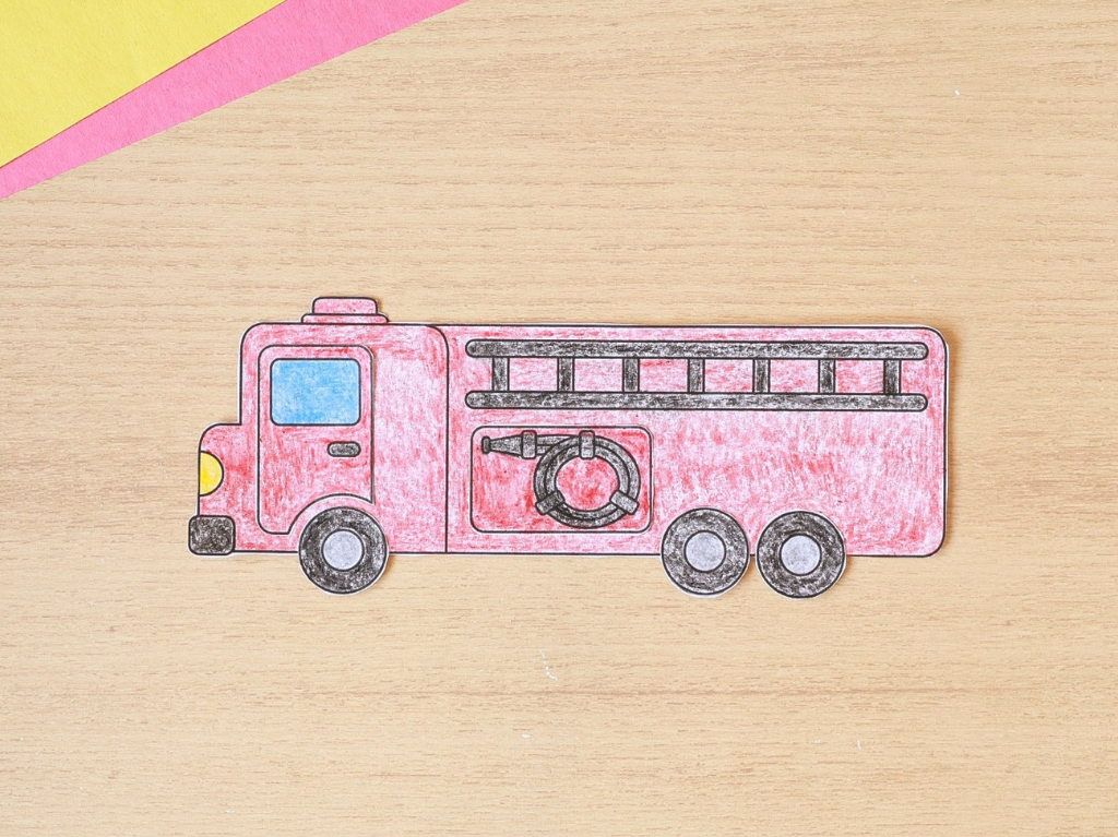 Printable Build a Fire Truck Craft