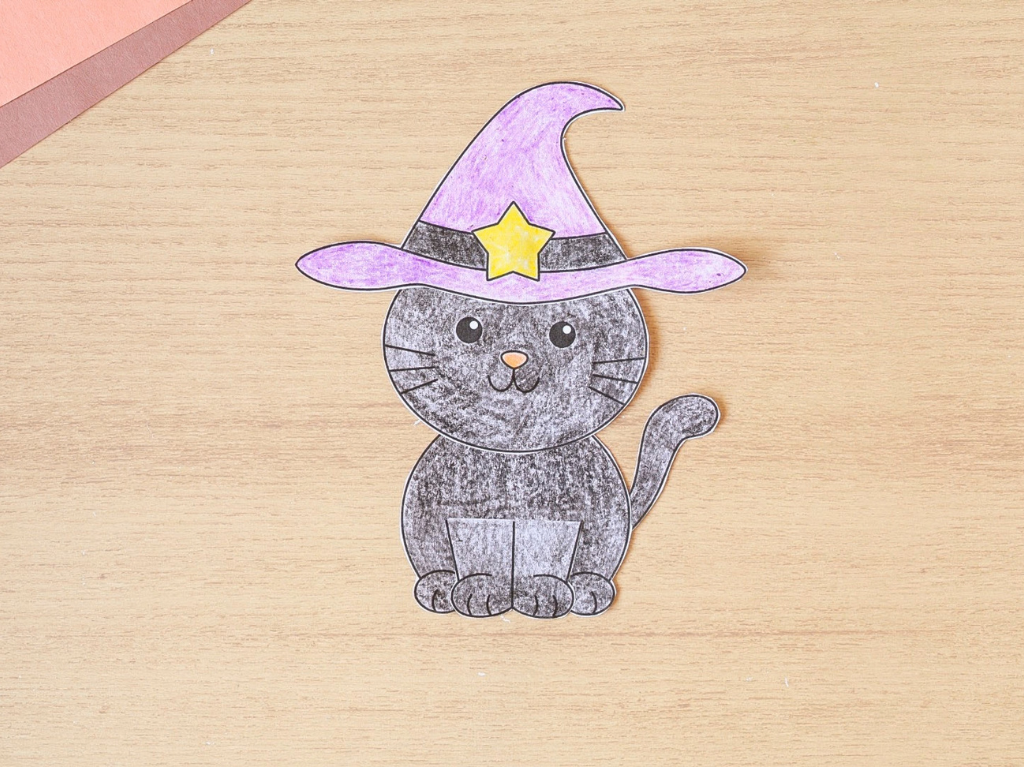 Printable Build a Halloween Cat Craft